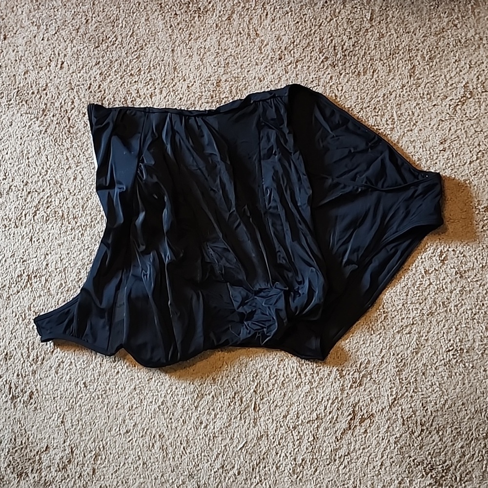 Black off the shoulder one piece swim suit